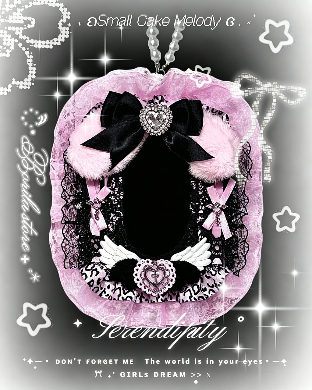 Porte-carte Photocard Esthétique Kpop | Porte-clés en Velours Dentelle Porte-carte Mignon Cadeau Fait Main