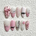 Sweet Pink Lace Press-On Nails